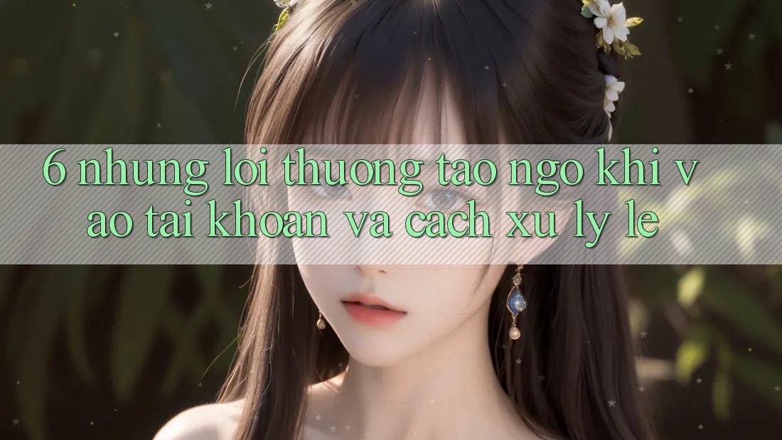 6. Những Lỗi Thường Tao ngộ Khi Vào tài khoản Và Cách Xử Lý Lẹ 6. Những Lỗi Thường Tao ngộ Khi Vào tài khoản Và Cách Xử Lý Lẹ