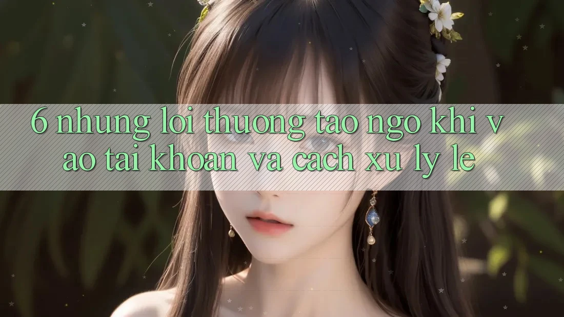 6. Những Lỗi Thường Tao ngộ Khi Vào tài khoản Và Cách Xử Lý Lẹ 6. Những Lỗi Thường Tao ngộ Khi Vào tài khoản Và Cách Xử Lý Lẹ